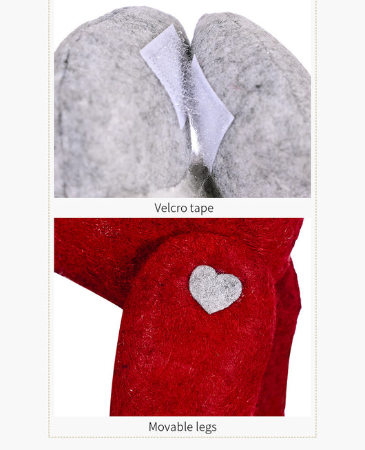 Christmas gnome curtain buckle with a red and white patterned hat, gray body, and long white beard. - Image 13