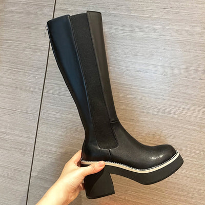 Botas de Cuero Genuino con Tacón Grueso y Suela Reforzada - Image 8