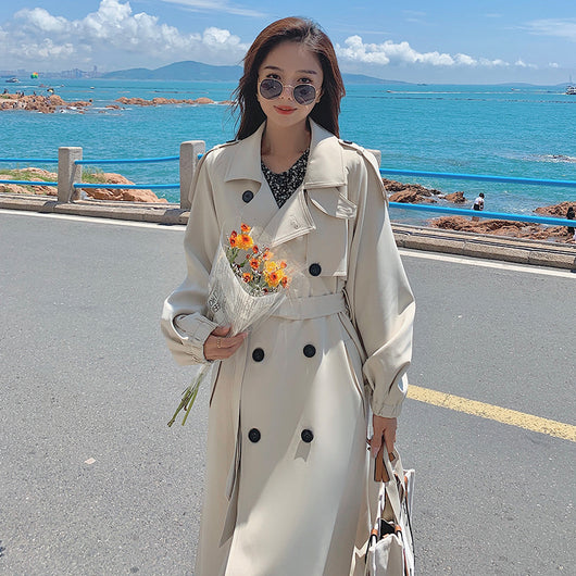 Abrigo Largo Holgado Estilo Coreano para Mujer - Image 7