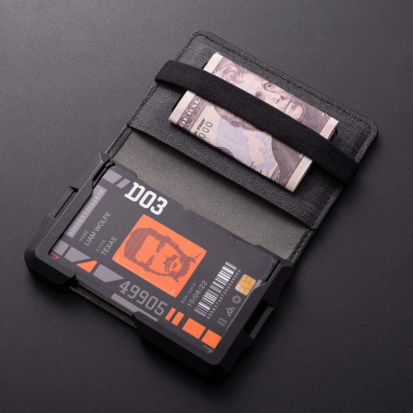 Billetera de Aluminio para Hombre con Protección RFID y Cierre de Seguridad