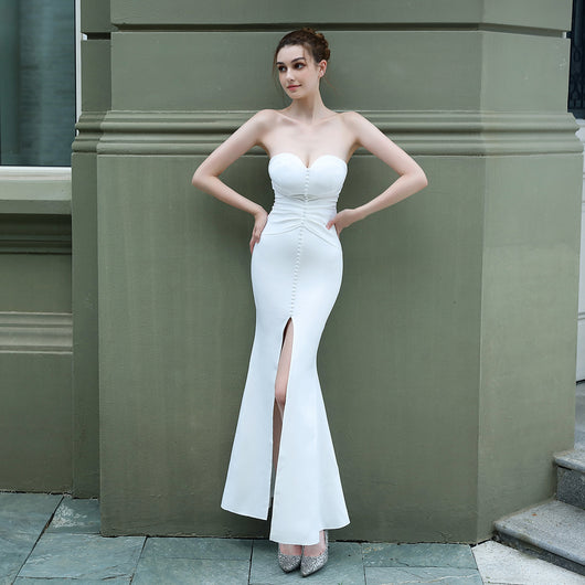 Falda Fishtail Elegante con Tubo Largo para Eventos - Image 3