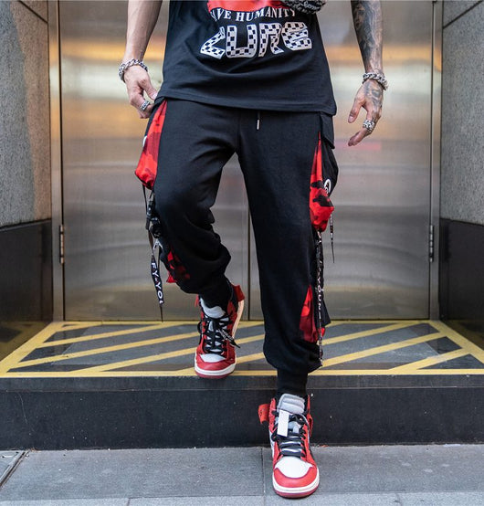 Pantalones Harem Hip Hop con Cintas Laterales - Image 9