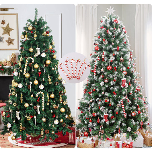 Bastón Navideño con Decoración Anciano - Adorno Colgante Festivo - Image 6