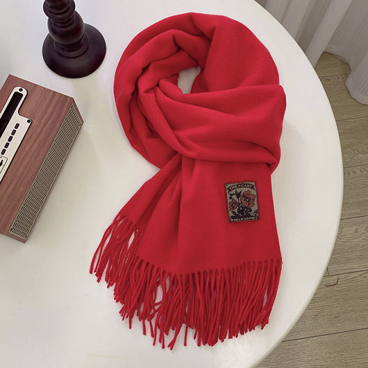 Bufanda Cálida de Color Liso para Mujer - Image 10