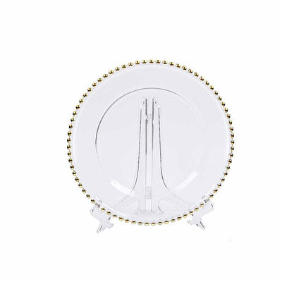 Plato de Vidrio Decorativo con Cuentas Doradas - Image 11