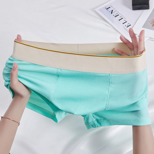 Bóxers de Seda Helada con Rayas para Hombre - Comodidad y Transpirabilidad