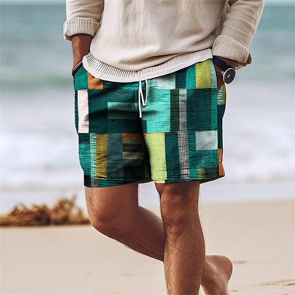 Pantalones Cortos de Playa con Estampado - Shorts Sueltos con Cordón para Hombre - Image 7