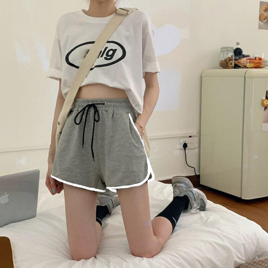 Shorts Deportivos Cintura Alta Estilo Coreano para Mujer - Corte Holgado - Image 11