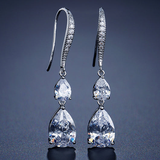 Aretes de Zircón Gota de Agua RAKOL - Elegancia Simple para Toda Ocasión - Image 10