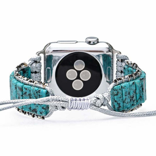 Reloj Bohemio con Pulsera de Piedra Ágata Azul - Diseño Minimalista - Image 2