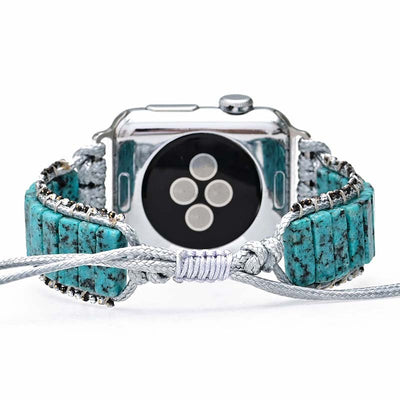 Reloj Bohemio con Pulsera de Piedra Ágata Azul - Diseño Minimalista - Image 2