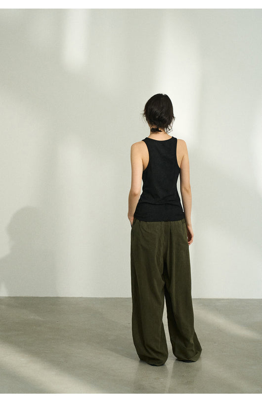 Pantalones Casuales Tencel Efecto Piedra con Cintura Elástica - Image 15