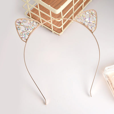 Diadema Orejas de Conejo con Detalles de Estrás en Aleación - Image 6