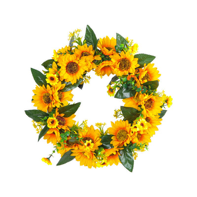 Adorno de Pared Girasol Primavera con Ratán y Madera Rústica - Image 5