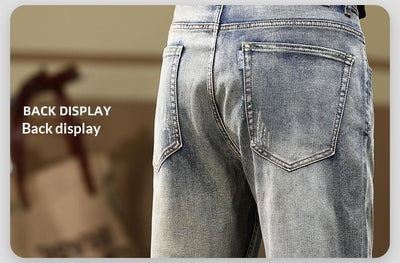 Jeans Rectos Stretch con Bordados para Hombre - Image 13