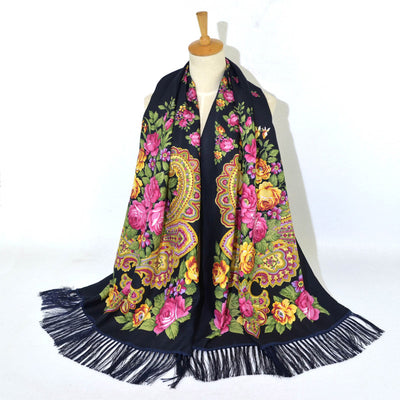 Pañuelo Étnico Largo con Borlas Estampado para Viajes - Image 8