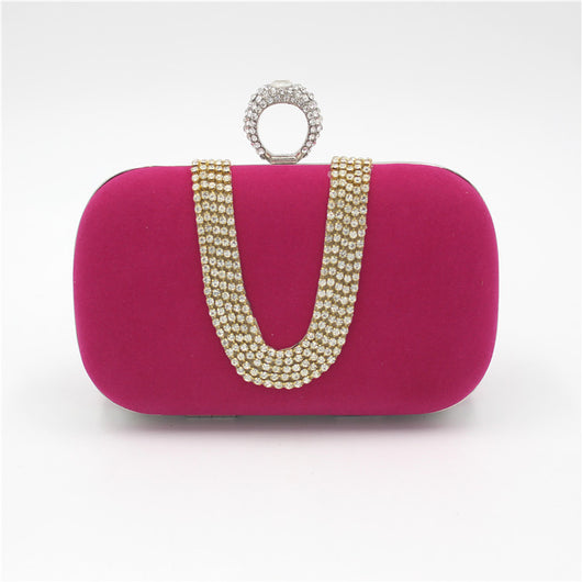 Bolso de Noche Terciopelo Diamante - Clutch Elegante para Novia - Image 11