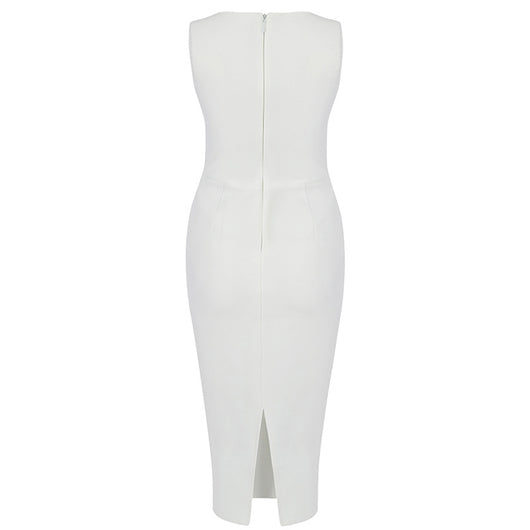 Vestido Mujer Silueta Esbelta Sin Cintura con Realce - Image 21