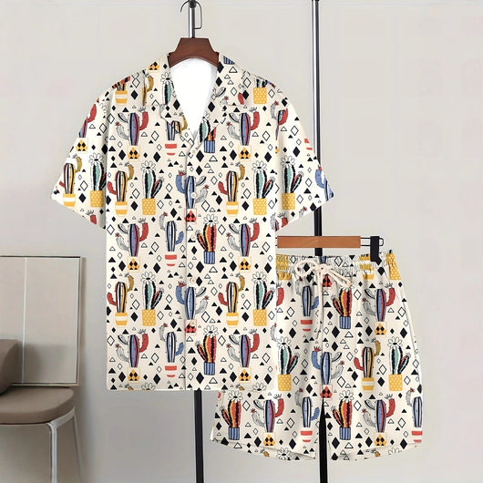 Conjunto Hombre Playera y Shorts Estampados Modernos y Cómodos - Image 4