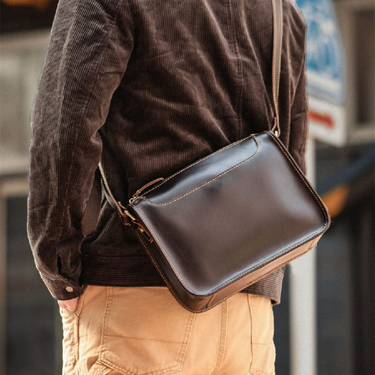 Bolsa Bandolera de Cuero Artesanal para Hombre