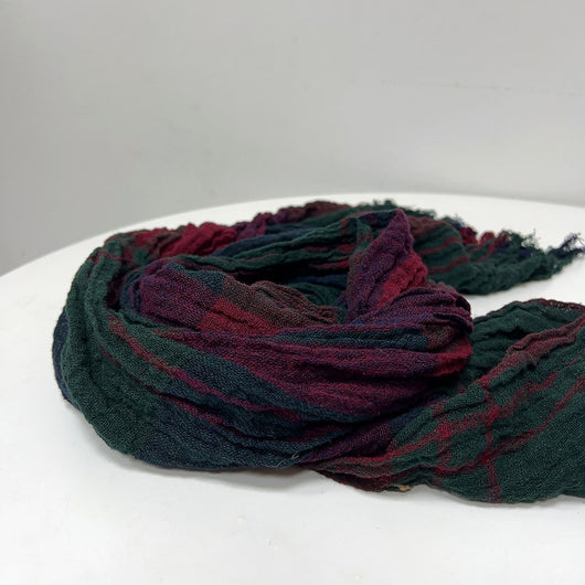 Pañuelo de Algodón y Lino a Cuadros - Chal Suave para el Cuello - Image 22