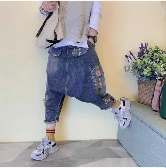 Pantalón Holgado de Talle Alto con Bolsillos Múltiples para Tallas Grandes - Image 2