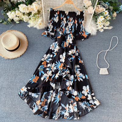 Vestido de Resort con Hombros Descubiertos y Volantes Irregulares - Image 21