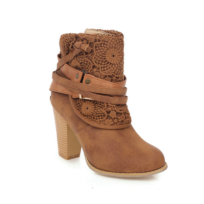 Botas Infantiles con Tacón Grueso y Hebilla - Tallas Grandes - Image 11
