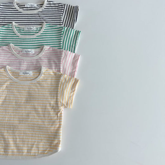 Pijama Infantil de Rayas Transpirable - Shorts y Camiseta de Manga Corta - Image 14