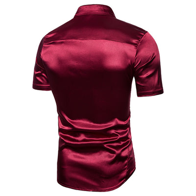 Camisa Casual de Manga Corta Básica para Hombre - Diseño Versátil y Cómodo - Image 9