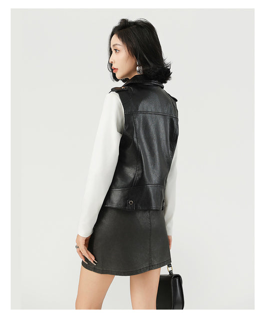 Chaleco de Cuero Premium con Solapa de Traje - Image 10