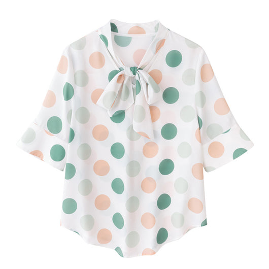 Blusa Chifón Manga Trompeta Talla Grande para Mujer - Image 10