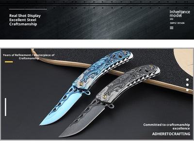 Cuchillo Táctico Plegable de Acero Inoxidable para Camping y Defensa Personal - Image 18