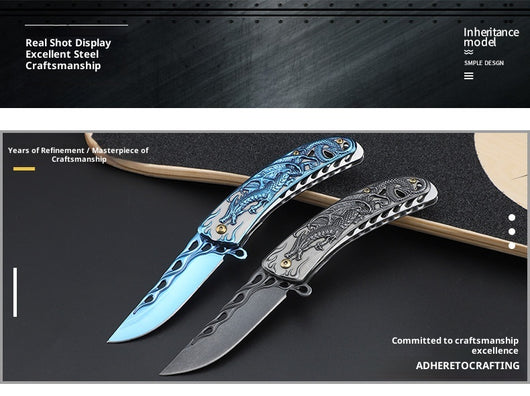 Cuchillo Táctico Plegable de Acero Inoxidable para Camping y Defensa Personal - Image 18