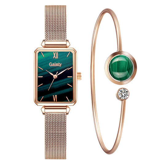 Reloj de Pulsera Cuarzo con Malla de Aleación y Bisel Cuadrado - Image 5