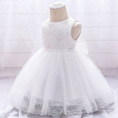 Vestido de Niña Europeo Americano con Bordado en Malla - Image 9