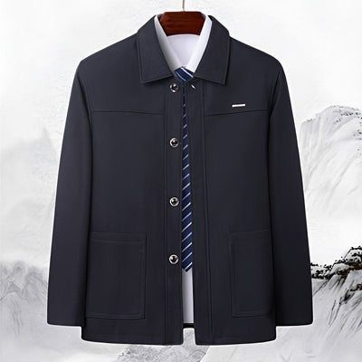 Chaqueta Casual Suelta con Solapa para Hombre - Estilo Moderno