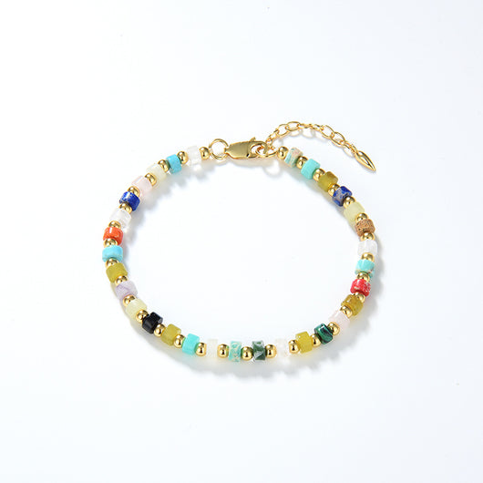 Collar de Turquesa Shoushan con Gemas Multicolores Europeas y Americanas - Image 12
