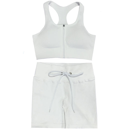 Conjunto Deportivo Mujer: Top y Shorts Costilla Ajustado - Image 2