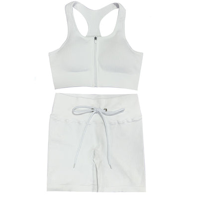 Conjunto Deportivo Mujer: Top y Shorts Costilla Ajustado - Image 2