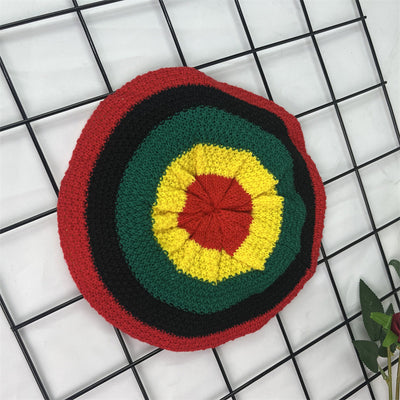 Boina de Lana Tejida a Mano - Diseño Bloques de Color Jamaica - Image 8