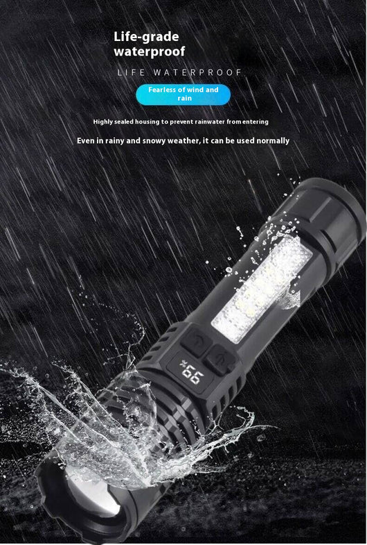Linterna Táctica Recargable con Zoom y Láser Blanco para Patrullaje - Image 16