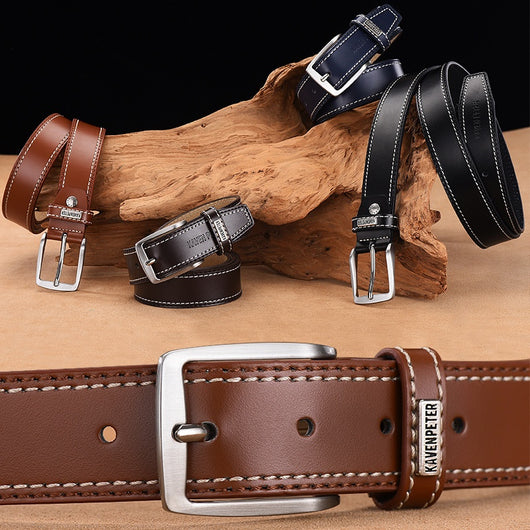 Cinturón de Cuero Genuino para Hombre - Diseño Versátil y Duradero - Image 10