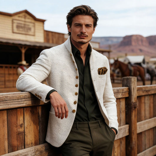 Chaqueta Retro Tweed para Hombre - Estilo Casual Sofisticado