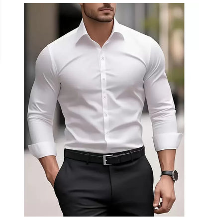 Camisa Casual Ejecutiva de Manga Larga en Tono Pigmentado - Image 17