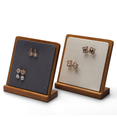 Exhibidor de Joyas en Madera Maciza - Soporte para Aretes y Accesorios
