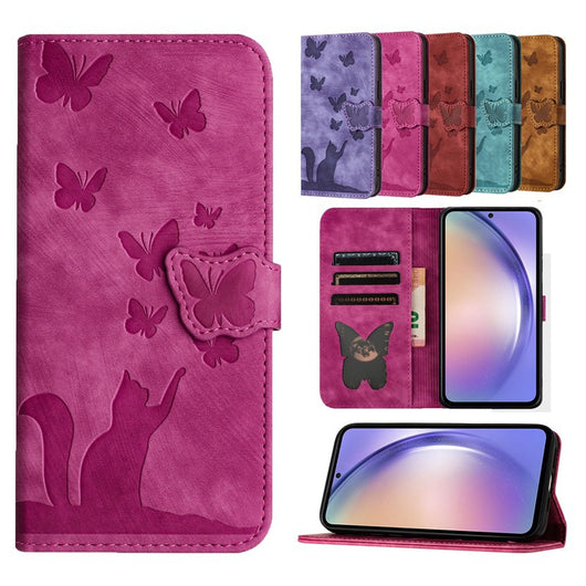 Funda de Cuero para Celular con Mariposa en Relieve - Image 24