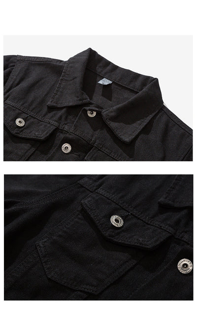 Chaqueta de Mezclilla Suelta con Estampado para Hombre - Image 12
