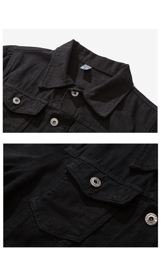 Chaqueta de Mezclilla Suelta con Estampado para Hombre - Image 12
