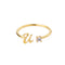 Golden stainless steel unisex ring Dorado U
